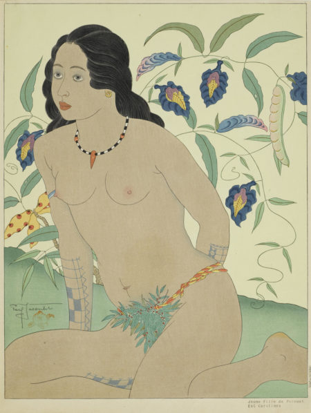 Paul Jacoulet - Jeune Fille De Polowat Est Carolines (M. 97)-1948 Paul Jacoulet - Jeune Fille De Polowat Est Carolines (M. 97)-1948