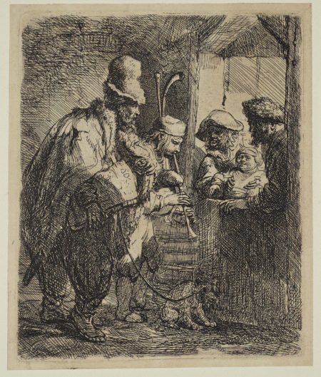 The Strolling Musicians (B., Holl. 119; H. 142; New Holl. 141)-1635 The Strolling Musicians (B., Holl. 119; H. 142; New Holl. 141)-1635