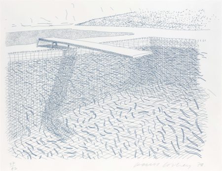 Lithographic Water Made Of Lines-1980 Lithographic Water Made Of Lines-1980