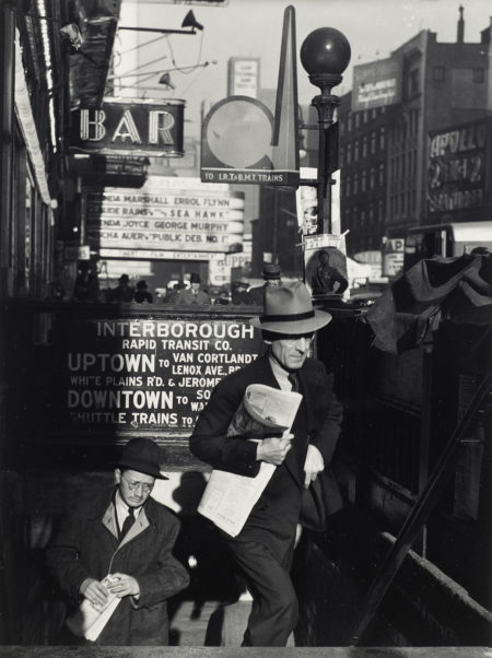 Lou Stoumen - Times Square In The Rain; Going To Work, Times Square, New York City-1940 Lou Stoumen - Times Square In The Rain; Going To Work, Times Square, New York City-1940