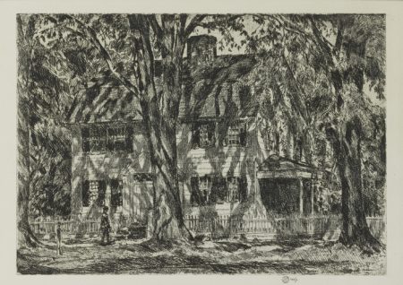 Childe Hassam - The Lion Gardiner House, Easthampton (Cortissoz/Clayton 159)-1920 Childe Hassam - The Lion Gardiner House, Easthampton (Cortissoz/Clayton 159)-1920