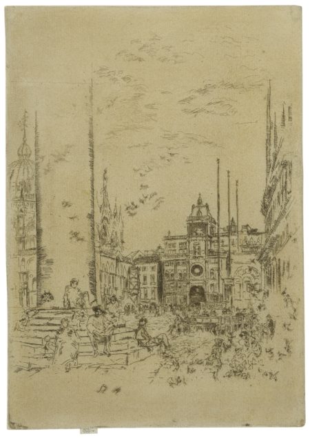 James Mcneill Whistler - The Piazzetta (K. 189; G. 218)-1880 James Mcneill Whistler - The Piazzetta (K. 189; G. 218)-1880
