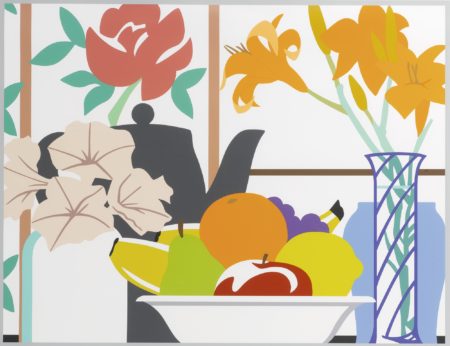 Still Life With Petunias, Lilies And Fruit-1988 Still Life With Petunias, Lilies And Fruit-1988