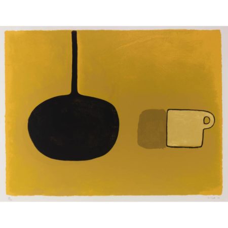 Black Pan, Beige Cup on Brown-1970 Black Pan, Beige Cup on Brown-1970