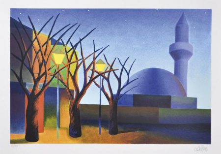 Landscape with Mosque- Landscape with Mosque-