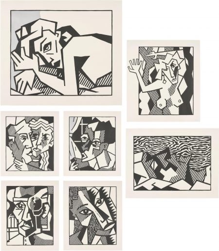 Expressionist Woodcut Series (Black State)-1981 Expressionist Woodcut Series (Black State)-1981