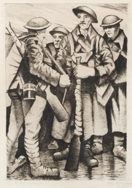 A Group Of Soldiers (Black 23; Leicester Galleries 14)-1917 A Group Of Soldiers (Black 23; Leicester Galleries 14)-1917