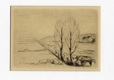 Norsk Landskap / Norwegian Landscape / Norwegische Landschaft (Schiefler 268; Woll 298)-1908 Norsk Landskap / Norwegian Landscape / Norwegische Landschaft (Schiefler 268; Woll 298)-1908