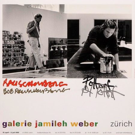 Robert Rauschenberg - Ausstellungsplakat Rauschenberg und Pottorf der Galerie Jamileh Weber-1993 Robert Rauschenberg - Ausstellungsplakat Rauschenberg und Pottorf der Galerie Jamileh Weber-1993
