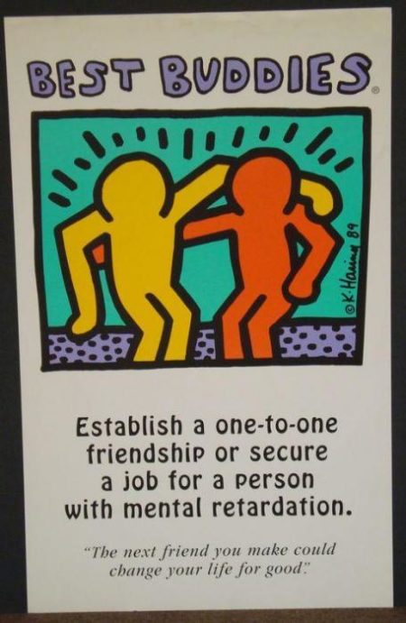 Keith Haring - Best Buddies-1989 Keith Haring - Best Buddies-1989