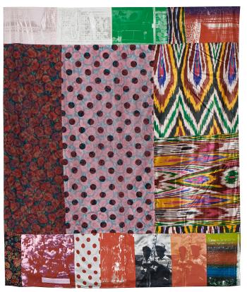 Robert Rauschenberg - Samarkand Stitches # I (From Samarkand Stitches)-1988 Robert Rauschenberg - Samarkand Stitches # I (From Samarkand Stitches)-1988