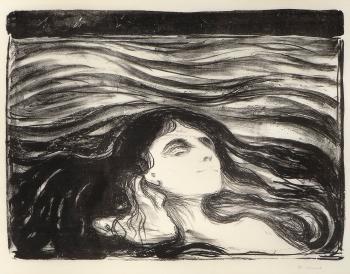 Elskende Par i Bolger / Das Liebespaar / Meer der Liebe / On the Waves of Love / Pa kjaerlighetens bolger (Sch. 71; W. 81)-1896 Elskende Par i Bolger / Das Liebespaar / Meer der Liebe / On the Waves of Love / Pa kjaerlighetens bolger (Sch. 71; W. 81)-1896