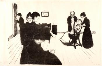 Death in the Sickroom / Der Tod im Krankenzimmer / Sterbezimmer (Schiefler 73; Woll 65)-1896 Death in the Sickroom / Der Tod im Krankenzimmer / Sterbezimmer (Schiefler 73; Woll 65)-1896