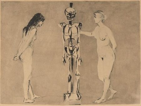 Kvinnene ved skjelettet / The Women and the Skeleton (Woll 51)-1896 Kvinnene ved skjelettet / The Women and the Skeleton (Woll 51)-1896