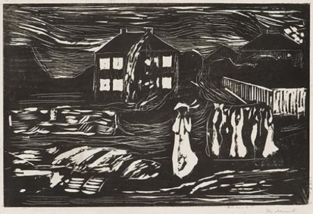 Stormen / The Storm / Sturmnacht / Stormy Night (Woll no. 371)-1909 Stormen / The Storm / Sturmnacht / Stormy Night (Woll no. 371)-1909