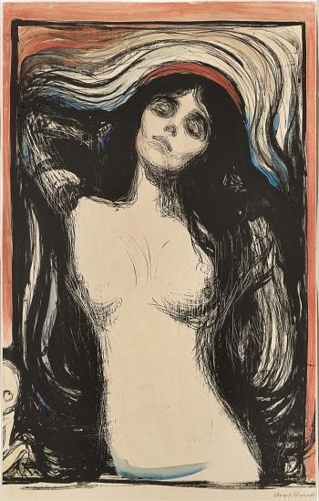 Madonna / Liebendes Weib / Loving woman / Woman making love (W. 39; Sch. 33)-1895 Madonna / Liebendes Weib / Loving woman / Woman making love (W. 39; Sch. 33)-1895