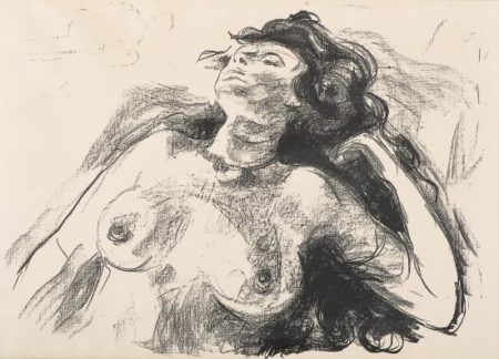 Liggende Halvakt I / Reclining Half Nude I / Reclining Nude-1920 Liggende Halvakt I / Reclining Half Nude I / Reclining Nude-1920