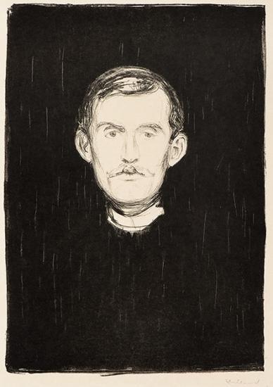 Selvportrett / Self-Portrait / Selbstbildnis / Selbstportrat (Woll 37; Schiefler 31)-1895 Selvportrett / Self-Portrait / Selbstbildnis / Selbstportrat (Woll 37; Schiefler 31)-1895