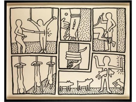 Keith Haring - Blueprint Drawing-1990 Keith Haring - Blueprint Drawing-1990
