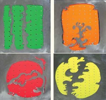 Concetto Spaziale - Quattro oggetti di Lucio Fontana e due po- Concetto Spaziale - Quattro oggetti di Lucio Fontana e due po-