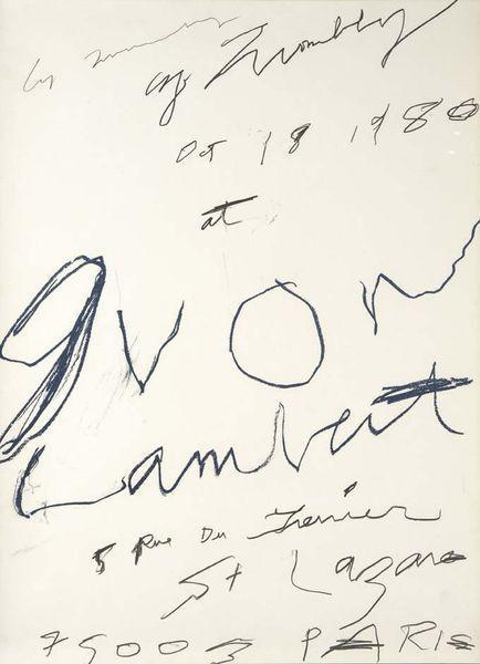 Cy Twombly at Yvon Lambert-1980 Cy Twombly at Yvon Lambert-1980