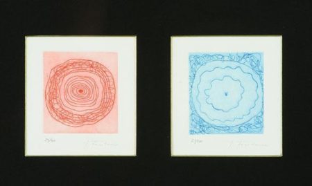 Concetto spaziale rosa/Concetto spaziale blue- Concetto spaziale rosa/Concetto spaziale blue-