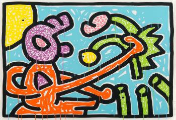 Keith Haring - Flowers-1990 Keith Haring - Flowers-1990