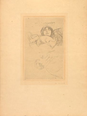 Ung Kvinne og Kunstnerens Portrett / Young Woman and Portrait of the Artist-1896 Ung Kvinne og Kunstnerens Portrett / Young Woman and Portrait of the Artist-1896