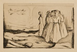 Junge Frauen am Strande II / Unge Kvinner pa Stranden II / Young Women on the Beach II (S. 263; W. 292)-1907 Junge Frauen am Strande II / Unge Kvinner pa Stranden II / Young Women on the Beach II (S. 263; W. 292)-1907