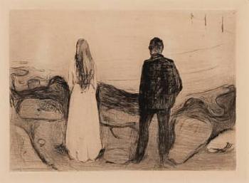 The Two Human Beings / The Lonely Ones / Zwei Menschen, Die Einsamen / De ensomme / The Lonely Couple / To mennesker (Sch. 20; W. 13)-1895 The Two Human Beings / The Lonely Ones / Zwei Menschen, Die Einsamen / De ensomme / The Lonely Couple / To mennesker (Sch. 20; W. 13)-1895
