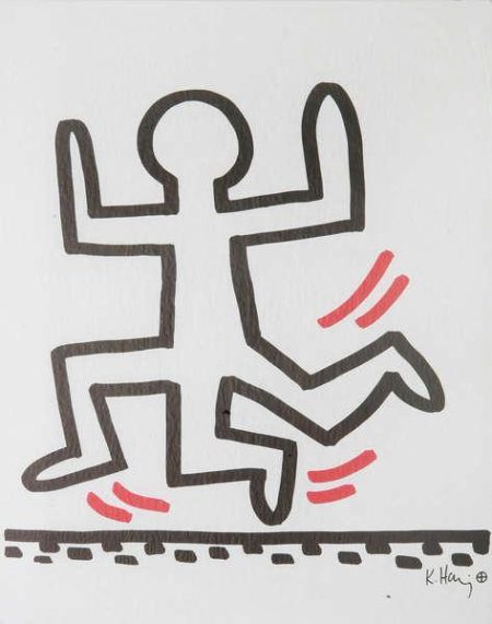 Keith Haring - 'Running man with three legs'-1982 Keith Haring - 'Running man with three legs'-1982
