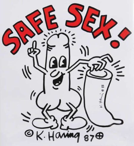 Keith Haring - 'Safe sex'-1987 Keith Haring - 'Safe sex'-1987