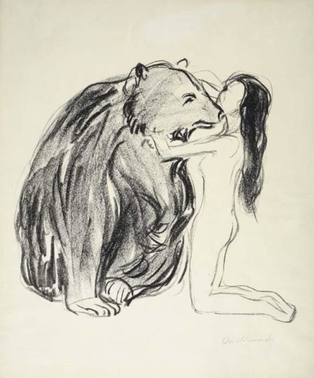 Das Weib und der Bar / Kvinnen og Bjornen / The Woman and the Bear / (Woll 362)-1909 Das Weib und der Bar / Kvinnen og Bjornen / The Woman and the Bear / (Woll 362)-1909