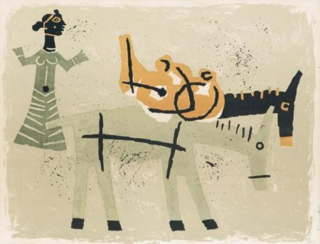 Untitled (Woman with Two Donkeys)-1960 Untitled (Woman with Two Donkeys)-1960