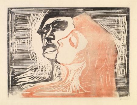 Hode ved hode / Head by head / Kopf bei Kopf / Mann und Weib sich kussend (Woll 268)-1905 Hode ved hode / Head by head / Kopf bei Kopf / Mann und Weib sich kussend (Woll 268)-1905