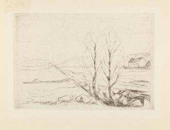 Norsk Landskap / Norwegian Landscape / Norwegische Landschaft (Schiefler 268; Woll 298)-1908 Norsk Landskap / Norwegian Landscape / Norwegische Landschaft (Schiefler 268; Woll 298)-1908