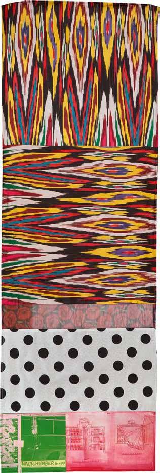 Robert Rauschenberg - Samarkand Stitches # VI (From Samarkand Stitches)-1988 Robert Rauschenberg - Samarkand Stitches # VI (From Samarkand Stitches)-1988