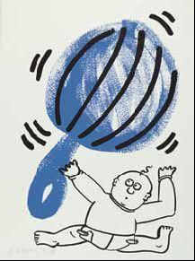 Keith Haring - Bl. 2 aus der Folge: The story of red + blue-1990 Keith Haring - Bl. 2 aus der Folge: The story of red + blue-1990