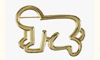 Keith Haring - Golden Baby-1989 Keith Haring - Golden Baby-1989