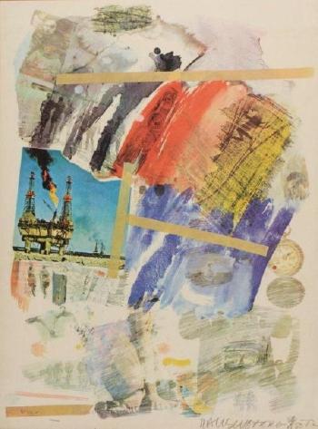 Robert Rauschenberg - From Horchow, planche tiree du portfolio Eponyme-1972 Robert Rauschenberg - From Horchow, planche tiree du portfolio Eponyme-1972