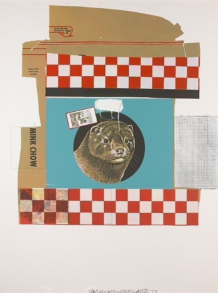 Robert Rauschenberg - Mink Chow (From Chow Series)-1977 Robert Rauschenberg - Mink Chow (From Chow Series)-1977
