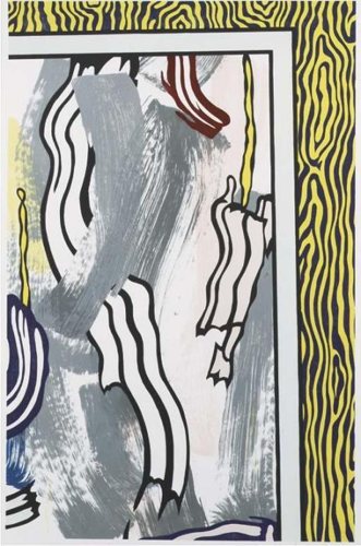 Painting on blue and yellow wall-1984 Painting on blue and yellow wall-1984