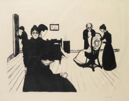 Death in the Sickroom / Der Tod im Krankenzimmer / Sterbezimmer (Schiefler 73; Woll 65)-1896 Death in the Sickroom / Der Tod im Krankenzimmer / Sterbezimmer (Schiefler 73; Woll 65)-1896