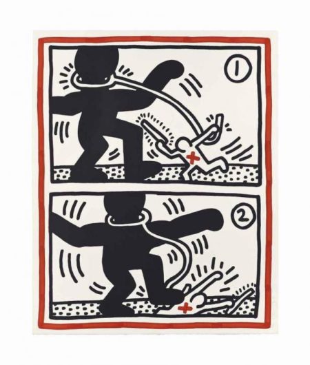 Keith Haring - Free South Africa: One Plate-1985 Keith Haring - Free South Africa: One Plate-1985