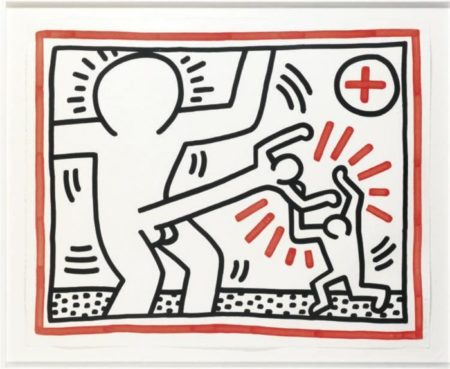 Keith Haring - One plate, from Three Lithographs-1985 Keith Haring - One plate, from Three Lithographs-1985