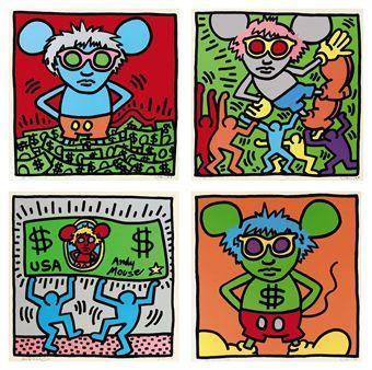 Keith Haring - Andy Mouse Series-1986 Keith Haring - Andy Mouse Series-1986