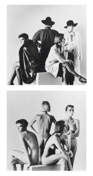 (Naked and Dressed) Fashion Models Sitting, Paris-1981 (Naked and Dressed) Fashion Models Sitting, Paris-1981