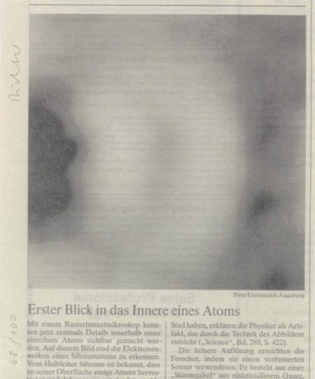 Erster Blick in das Innere eines Atoms-2000 Erster Blick in das Innere eines Atoms-2000