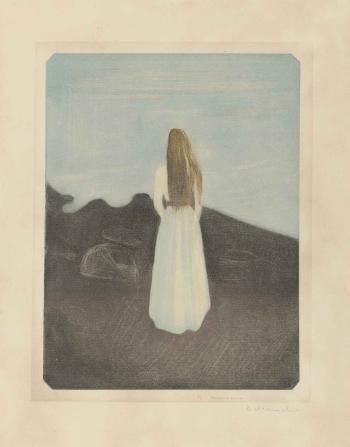 Young Woman on the Beach-1896 Young Woman on the Beach-1896