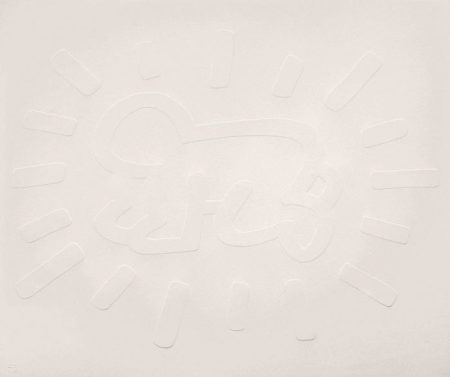 Keith Haring - One plate, from White Icons-1990 Keith Haring - One plate, from White Icons-1990